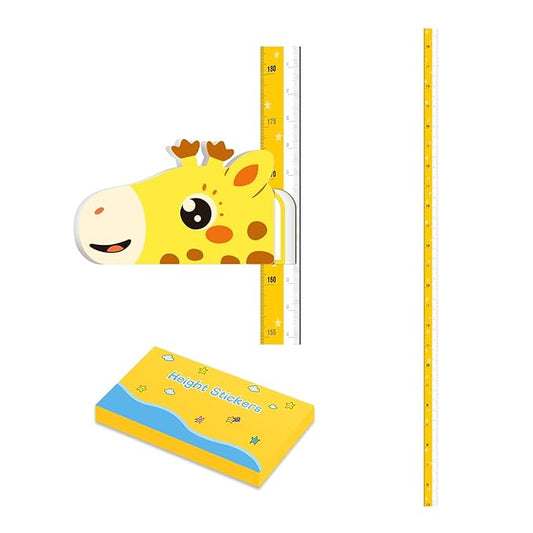 Kids Growth Chart Height Measure Wall Decal Animal Alphabet Stickers Giraffe Design Removable Wall Decorations-Ruum Studio Home