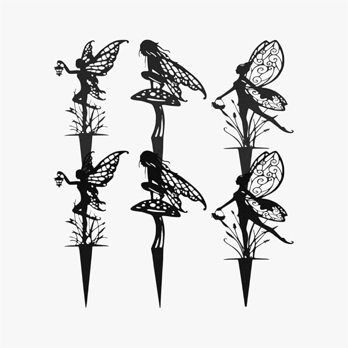 Decorative Garden Stakes, Fairy Garden Statues for Home and Garden (6)-Ruum Studio Home
