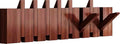 Wall Mounted Piano Key Hanger | Flip Style Hook | Entrance Wall Art Hook, Made of Oak Wood (3 Times Painted, 4 Times Polished) (Walnut, 8Hooks)-Ruum Studio Home