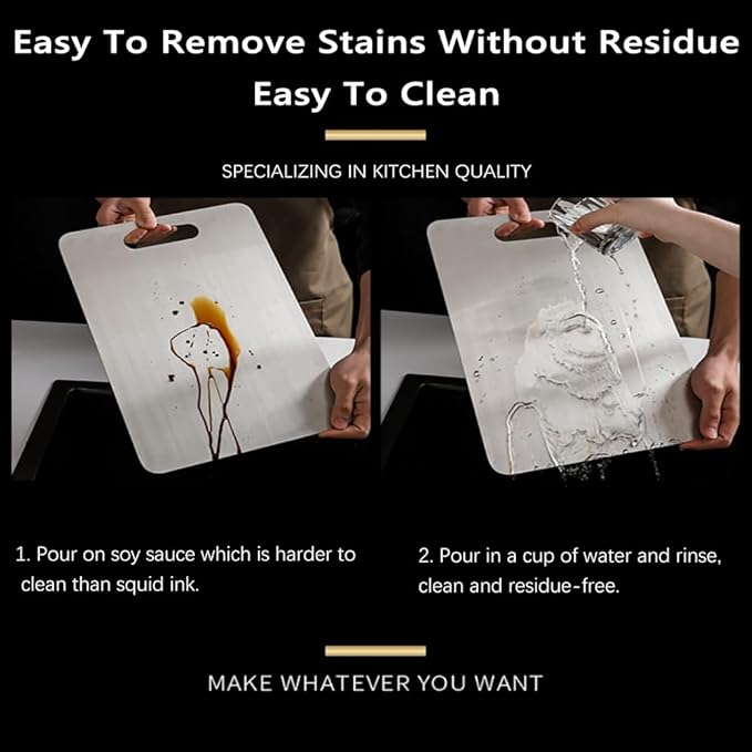 3 pack Titanium Cutting Boards for Kitchen -Titanium Cutting Board Double Sided Titanium Cutting Mat,Non Stick Chopping Board-Ruum Studio Home