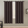 H.VERSAILTEX Thermal Insulated Blackout Curtains - Antique Copper Grommet Top Window Drapes - Chocolate Brown - 52" W x 72" L - (Set of 2 Panels)-Ruum Studio Home