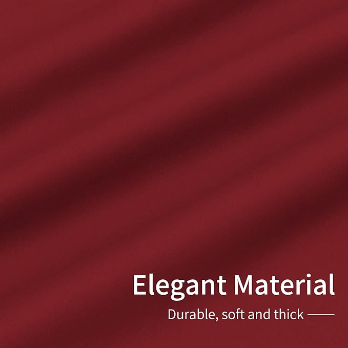 Easy-Going Blackout Curtains for Bedroom, Solid Thermal Insulated Grommet and Noise Reduction Window Drapes, Room Darkening Curtains for Living Room, 2 Panels(42x84 in, Christmas Red)-Ruum Studio Home