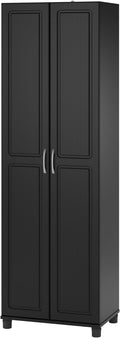 SystemBuild Evolution Kendall 24" Engineered Wood Utility Storage Cabinet Black-Ruum Studio Home