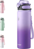 Enerbone 24 oz Insulated Water Bottle, Stainless Steel Bottle with Carrying Strap, Double-Wall Vacuum Insulation Design, Leakproof Sports Bottle with Straw, Keep Drinks Cold or Hot for Hours-Ruum Studio Home