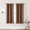 ChrisDowa Grommet Room Darkening Curtains for Bedroom and Living Room - 2 Panels Set Thermal Insulated Blackout Curtains (Cappuccino, 38W x 54L)-Ruum Studio Home