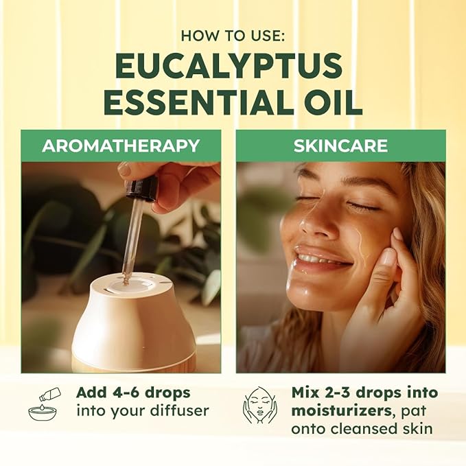 KUKKA essential oils 100% Pure & Natural Eucalyptus Essential Oil for Diffuser, Humidifier, Skin, Hair & Soap Making DIY(4 Fl Oz/118 ml)-Ruum Studio Home