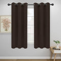 Easy-Going Blackout Curtains for Bedroom, Solid Thermal Insulated Grommet and Noise Reduction Window Drapes, Room Darkening Curtains for Living Room, 2 Panels(46x63 in, Dark Brown)-Ruum Studio Home