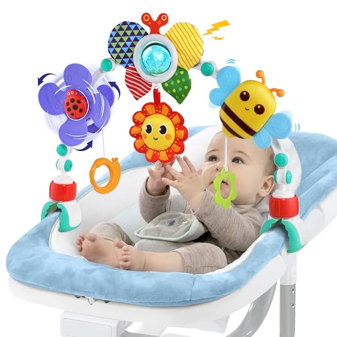 Baby Stroller Arch Toys,Adjustable Crib Mobile for Bassinet with Sensory Play Accessories and Hanging Toys,Baby Travel Car Seat Toys for Toddler Boy Girl 0 3 6 9 12 24 Months-Ruum Studio Home