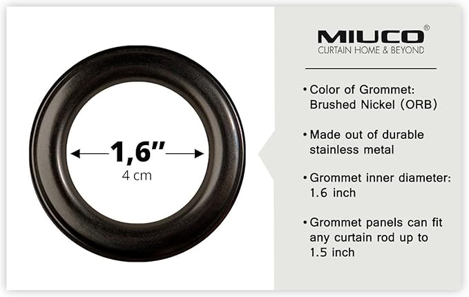 Miuco Moroccan Embroidered Semi Sheer Curtains Faux Linen Grommet Curtain Panels for Bedroom 52 x 95 Inch 2 Panels, Grey-Ruum Studio Home