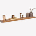 Fun Memories Rustic Elm Wood Floating Shelves for Wall, 48" Floating Shelf Wall Mounted, Long Floating Disply Shelf with Heavy-Duty Bracket for Living Room, Kitchen, Bathroom, Natural Color, Set of 1-Ruum Studio Home