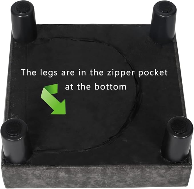 Joveco Small Footstool PU Leather Ottoman Square Footrest Stool Modern Padded Seat Chair for Living Room Bedroom Couch Dogs (Gray)-Ruum Studio Home