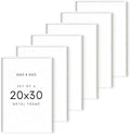HAUS AND HUES 20x30 White Metal Picture Frames - Features Premium Aluminum, Vertical & Horizontal Hang, Shatterproof Plexiglass - Perfect for Home, Room, Office (20x30 in, White, Set of 6)-Ruum Studio Home
