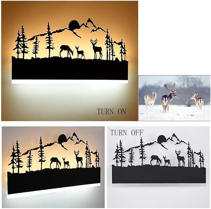 Wall Sconce LED Wall lamp (Sunset Deer)-Ruum Studio Home
