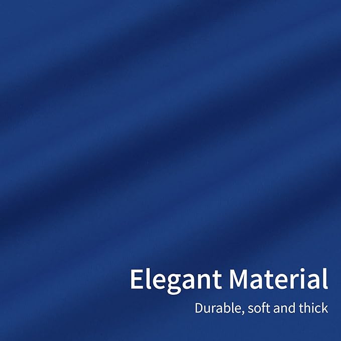 Easy-Going Blackout Curtains for Bedroom, Solid Thermal Insulated Grommet and Noise Reduction Window Drapes, Room Darkening Curtains for Living Room, 2 Panels(46x63 in, Classic Blue)-Ruum Studio Home