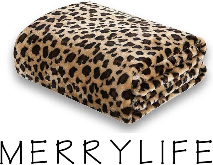 MERRYLIFE Leopard Throw Blanket Decorative Fleece Throw | Ultra-Plush Colorful Oversized | Couch Blanket Travel Lap | King Size(90" 102", Cheetah)-Ruum Studio Home