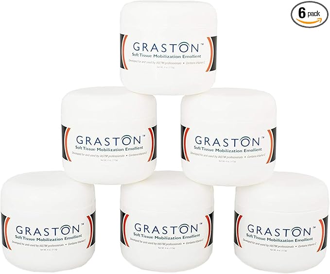 Graston Technique Vitamin E Enriched Emollient - 4oz Jar, Ideal for IASTM Lotion & Massage Therapy Cream, Perfect Vitamin E Cream for Massage and Physical Therapy, 6-Pack-Ruum Studio Home