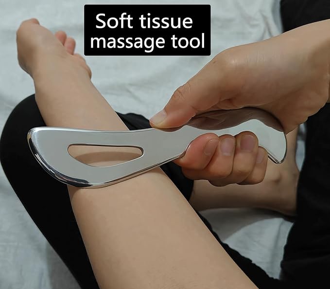 Stainless Steel Muscle Scraper Tool Set, 4-Piece Professional Scraping Tool Physical Therapy Kit with Carrying Case-Ruum Studio Home