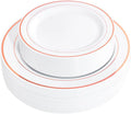 FLOWERCAT 60PCS Rose Gold Plastic Plates - Heavy Duty Rose Gold Plates Disposable for Party Wedding- Include 30PCS 10.25inch Dinner Plates and 30PCS 7.5inch Dessert Plates-Ruum Studio Home