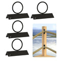 4Pack 2inch Rope Support Holder for Corner Post Drop Ring Brackets Stainless Steel Decorative for Hemp Rope Fencing Stair Deck Railing Ceiling Hook-Ruum Studio Home