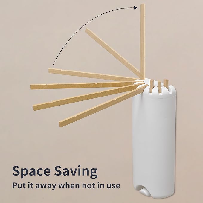 Wall Mounted Clothes Drying Rack Tripod,Foldable Drying Rack,Wall Mounted Drying Rack Clothing,Over The Door Drying Rack for Laundry Bedroom Household Wooden-Ruum Studio Home