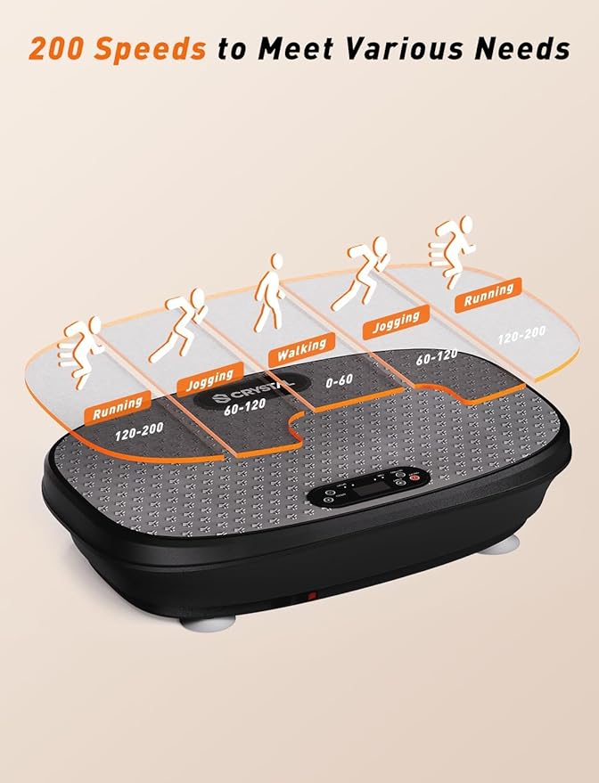 MAIBO Vibration Plate Exercise Machine, Vibration Plate for Lymphatic Drainage, Full Body Workout Shaker for Weight Loss, 200 Adjustable Speeds, Vibrate Stand Shake Board Sport Gym for Women Men-Ruum Studio Home