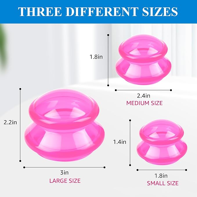 Silicone Cupping Therapy Sets, Cupping Kit for Massage Therapy,Anti Cellulite Cup, for Cellulite Reduction Joint Pain Muscle Pain-Ruum Studio Home
