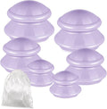 TrelaCo 6 Pcs Cupping Kit for Massage Therapy 3 Sizes Silicone Cupping Set Chinese Massage Therapy for Studio Household Cellulite Joint Pain Muscle Pain(Lavender)-Ruum Studio Home