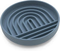 The Slowdown Bowl Silicone Slow Feeder for Cats & Dogs, Slow Eating Mealtime Solution with Modern Lick Mat Design, Reduces Gulping, Fits 1 Cup 6” Across x 1.25” Tall, Small-Ocean-Ruum Studio Home