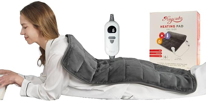 Weighted Heating pad XL 17''x33'' Heat pad for Period Cramps Heating Pads Large Heated pad for Back Pain Relief Products Electric Heat Pads Heated Pad for Bed Christmas Gifts for Mom Dad-Ruum Studio Home