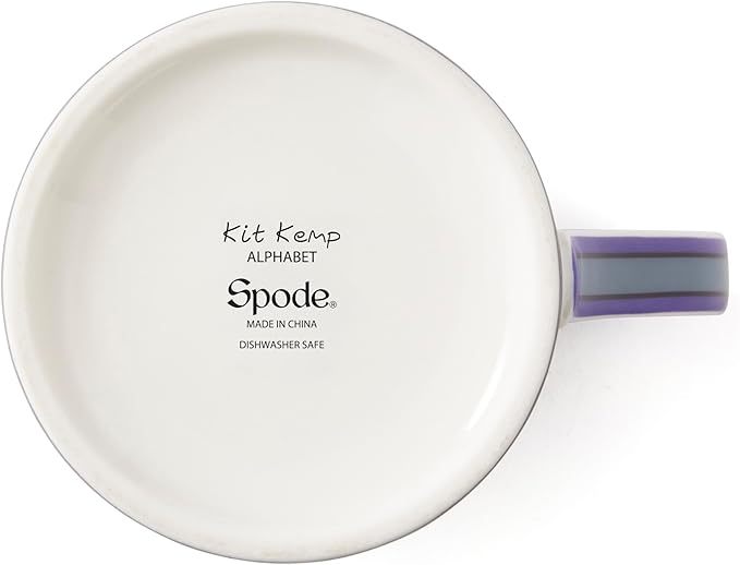 Spode Kit Kemp Alphabet Mug - Letter P Monogram in Fine China, 12oz Ceramic Coffee Cup for Hot Drinks, Personalized Drinkware for Unique Gifts, Dishwasher Safe Tea or Coffee Mug - Gift Box Included-Ruum Studio Home