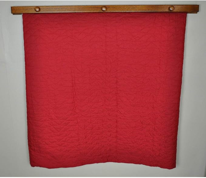 RRD Quilt Hanger for Wall for Display (30") Amish Made Wooden Quilt Rack Wall Mount - Rustic Tapestry Quilt Wall Hangers (Maple Wood, Coffee Stain, 30" Long)-Ruum Studio Home