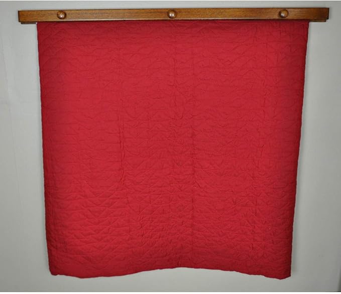 RRD Amish Made Quilt Rack Wall Mount - Rustic Tapestry Hangers for Rugs, Tapestries & Quilts - Maple Wood, Coffee Stain, 72' Long-Ruum Studio Home