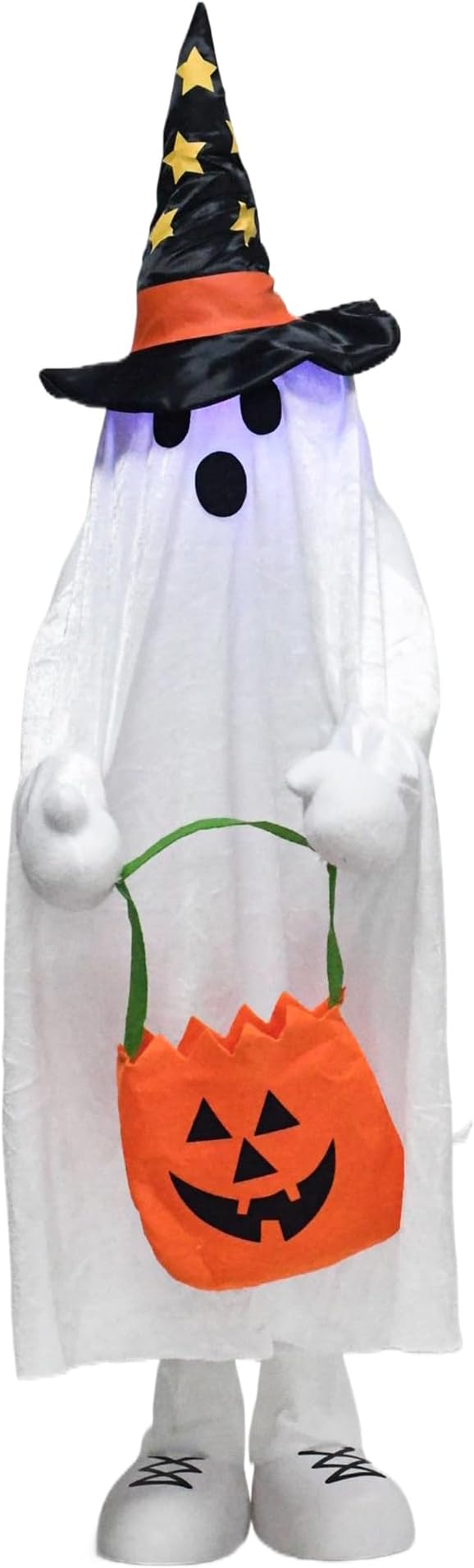 37" Front Porch Light up Halloween Ghost Figure Décor, Kit Standing Trick or Treat Indoor and Outdoor Decorations-Start-Ruum Studio Home