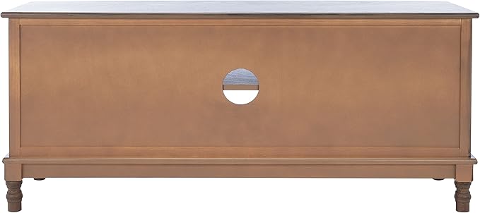 SAFAVIEH Magnolia TV Stand for up to 55" Flatscreen – Brown, 2 Doors with Interior Storage, 2 Open Shelves, Entertainment Media Console (MED5702C)-Ruum Studio Home