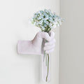 Creative Wall Hanging Sculpture, Funky White Hand Vases Home Decor, Artistic Hanging Hand Sculptures with Test Tube Vases, Unique Wall Art Statue-Ruum Studio Home