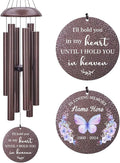 Sympathy Wind Chimes, Personalized Butterflies Wind Chimes for Loss of Loved Dad/Mom, Memorial Sympathy Gifts for Funeral, in Loving Memory of Husband/Wife-Ruum Studio Home