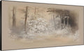 SIGNWIN 36"x72" Extra Large Framed Wall Art Misty Forest in Sepia Tones, Watercolor Woodland Landscape for Home Living Room Bedroom Decor (Frame Assembly Required)-Ruum Studio Home