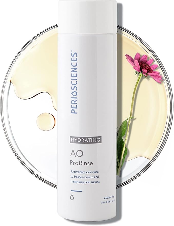 PerioSciences AO ProRinse Hydrating Oral Rinse with Antioxidants – Moisturizing Mouth Rinse for Gum Health & Oral Care – Fluoride-Free Mouthwash for Dry Mouth Sensations (10 Fl Oz / 300ml)-Ruum Studio Home