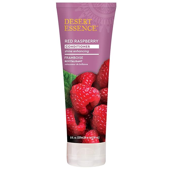 Desert Essence Red Raspberry Conditioner - 8 Fl Ounce - Shine Enhancing - Vitamin A & C - Smooth & Silky - Strengthing - Shea Butter - Calcium & Magnesium - Vitamin B5-Ruum Studio Home
