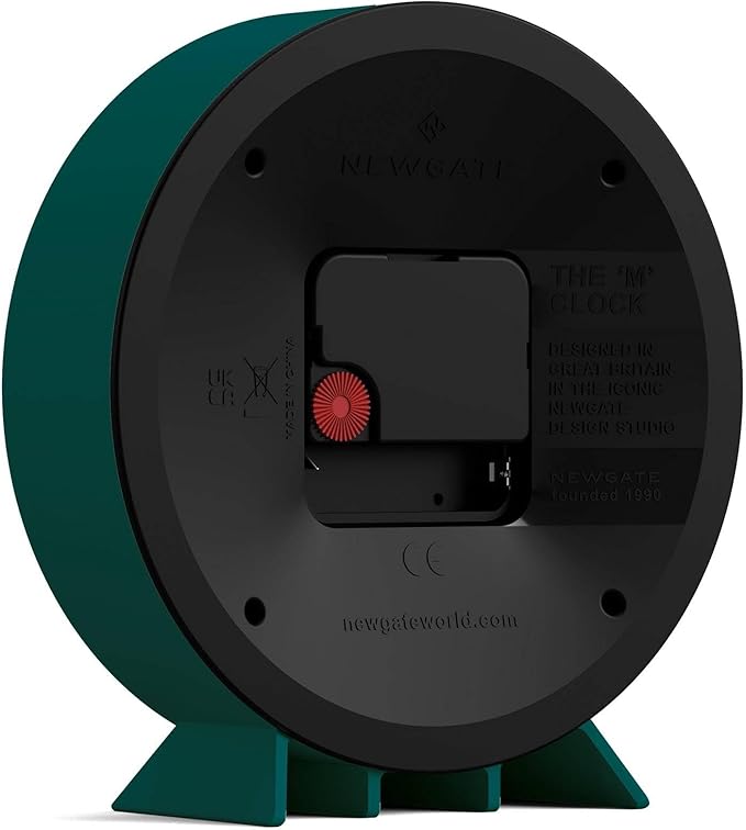 NEWGATE® M Mantel Echo Desk Clock | Modern Round Design | Eden Green | Easy to Read Numbers | Contemporary Style for Desk, Table, Shelf or Bedside-Ruum Studio Home