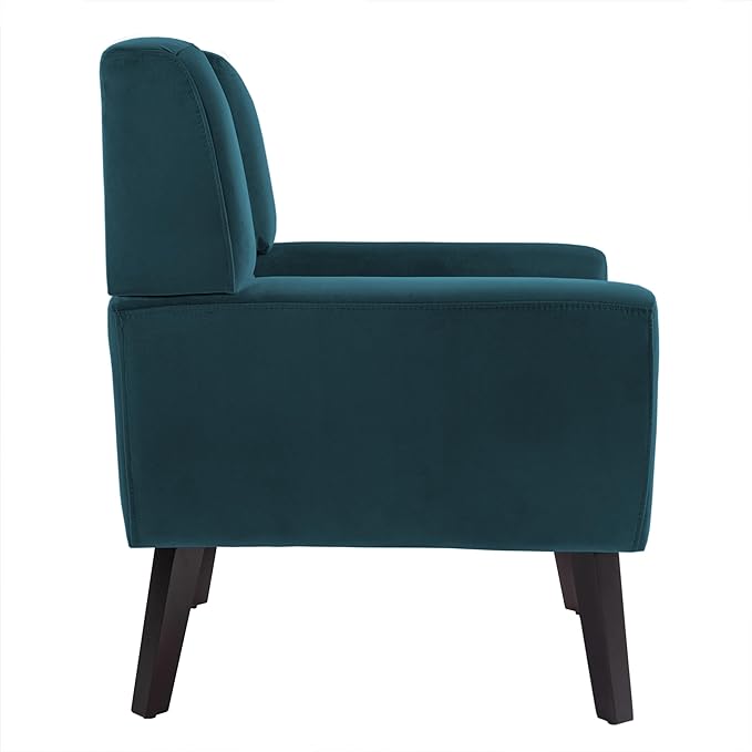 UIXE Accent Chairs Set of 2, Velvet Upholstered Armchair for Living Room, Modern Club Arm Chairs Comfy Single Sofa Button Tufted Bedroom Reading Seat - Blue-Ruum Studio Home