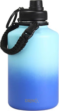 DRINCO Stainless Steel Water Bottle Spout Lid Vacuum Insulated Double Wall Water Bottle(64oz 40oz 32oz 22oz 18oz 14oz) Leak Proof Keep Cold Sport Camping Hiking (64 oz, 64oz Morning Sky Blue)-Ruum Studio Home