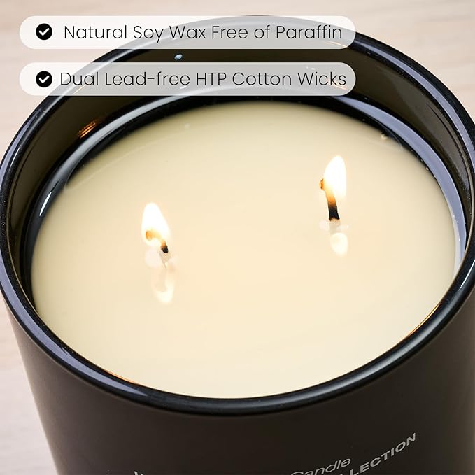 M&SENSE Natural Soy Candle| Forest Lodge | 16.6 oz, 95H Burn | Minimalist Scented Candle for Relaxation, Gifting, Home Décor | for Bedroom, Office, Party Large-Ruum Studio Home