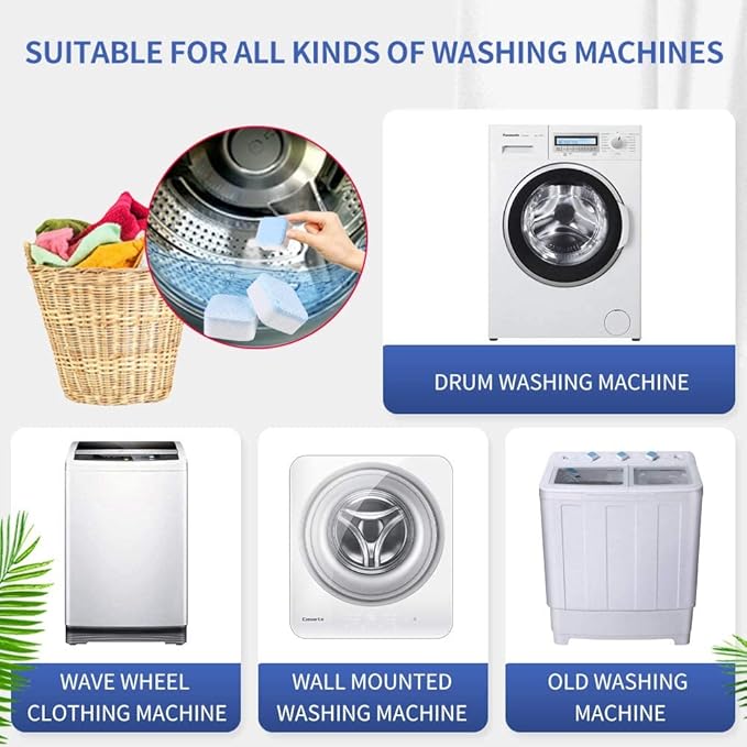 NATRUTH Washing Machine Cleaner Descaler 30 Pack Deep Cleaning Washer Cleaner Tablets For HE Front Loader & Top Load Washer-Ruum Studio Home