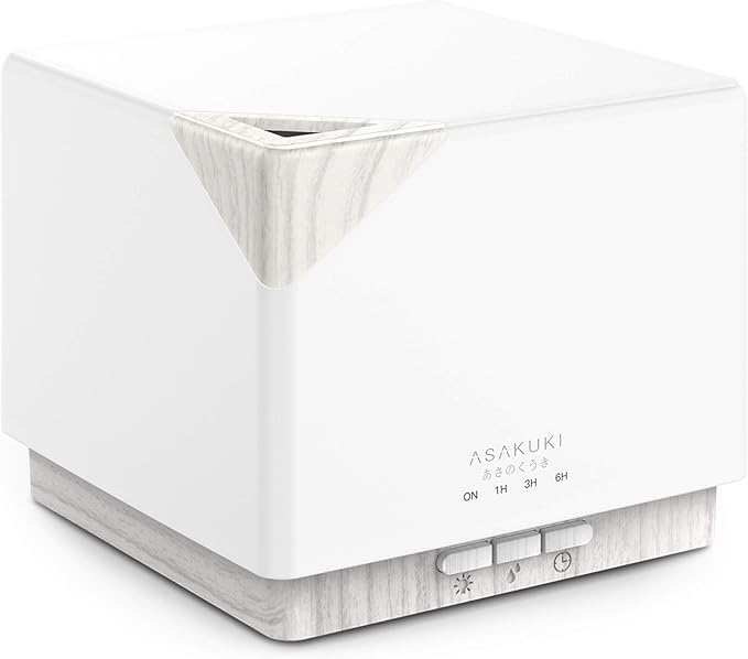 ASAKUKI 700 ml Premium Essential Oil Diffuser, 5 in 1 Ultrasonic Aromatherapy Fragrant Oil Vaporizer Humidifier, Timer and Auto-Off Safety Switch, 7 LED Light Colors-Ruum Studio Home