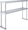 AmGood Double OverShelf Stainless Steel NSF - Many (48" Long x 12" Deep)-Ruum Studio Home