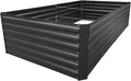8x4x2FT Metal Raised Garden Bed Kit, Galvanized Outdoor Garden Bed Planter Box for Vegetables, Flowers, Herbs, Succulents and More, Black-Ruum Studio Home