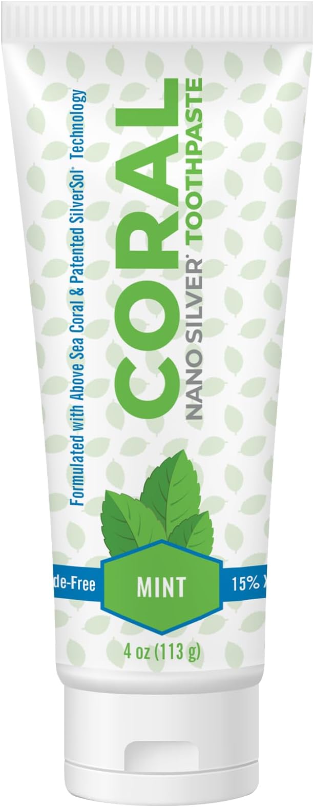 Coral Nano Silver Mint Toothpaste, Natural Fluoride Free Teeth Whitening Toothpaste, Coral Calcium Nano Silver Infused SLS Free - 4 Ounces-Ruum Studio Home
