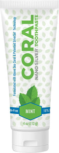 Coral Nano Silver Mint Toothpaste, Natural Fluoride Free Teeth Whitening Toothpaste, Coral Calcium Nano Silver Infused SLS Free - 4 Ounces-Ruum Studio Home
