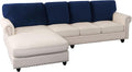 PrinceDeco Sectional Couch Covers Velvet Cushion Covers for Sectional Couch Washable Cushion Covers for Sectional Sofa Pet Friendly Sectional Sofa Slipcovers(1 Chaise Back+ 3 Sofa Back,Navy)-Ruum Studio Home